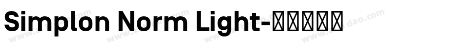 Simplon Norm Light字体转换